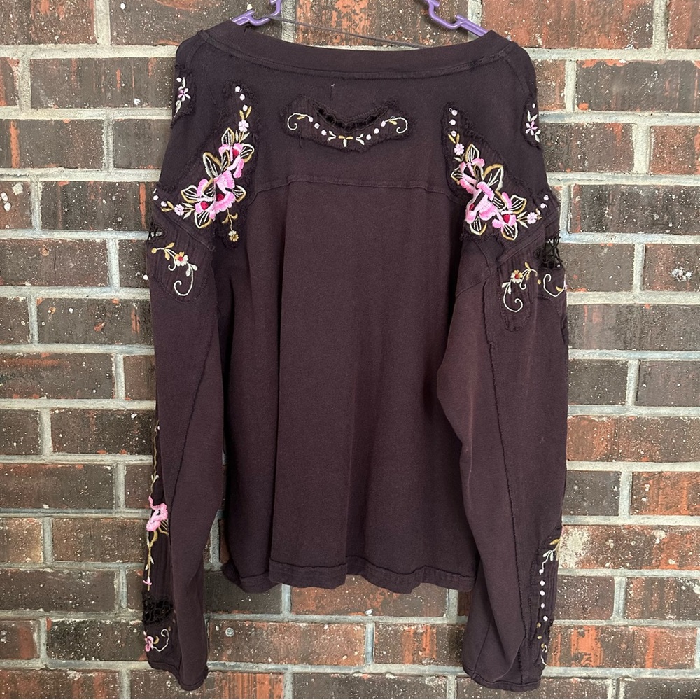 Free People Chocolate Brown We The Free Lilith Tee - Picture 4 of 9